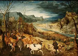 Pieter Brueghel l'Ancien (1525-1569), Le Cycle des mois : octobre ou novembre, 1565.