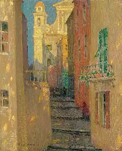 La Rue de l'église, Villefranche-sur-Mer (1928), Madrid, musée Thyssen-Bornemisza.