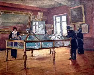 La salle des Beaux-arts du musée Dubalen, dans le palais Pascal-Duprat, par Joseph-Augustin Fontan, vers 1913.