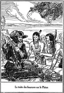 La traite des fourrures sur le Platon.