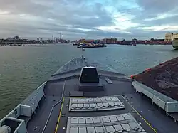 La vue depuis le pont du navire