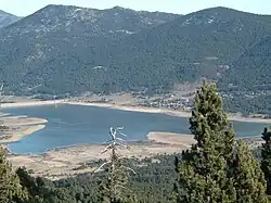 Lac de Matemale depuis les pistes des Angles.
