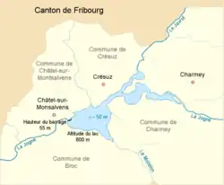 Le Lac de Monstasalvens sur la Jogne.