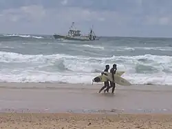 Surfeurs à Lacanau.