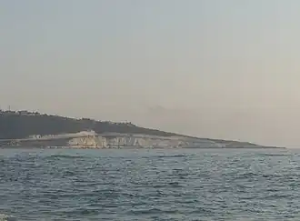 L'Échelle de Tyr depuis la plage de Mansouri en 2019.