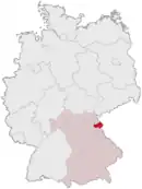 Drapeau de Arrondissement de Tirschenreuth