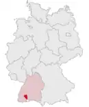 Drapeau de Arrondissement de Forêt-Noire-Baar