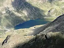 Le lac vu de Pizzo Recastello.
