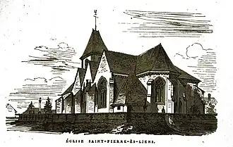 Vue du XIXe&nbsp;siècle, dessin de Charles Fichot.
