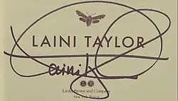 signature de Laini Taylor