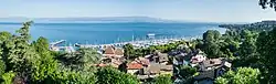 Vue du quartier de Rives depuis la partie haute de Thonon.