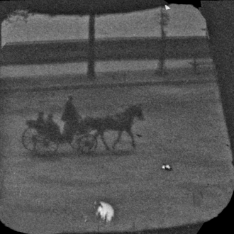 Une captation du mouvement d'une « carriole attelée » par le fusil chronophotographique.