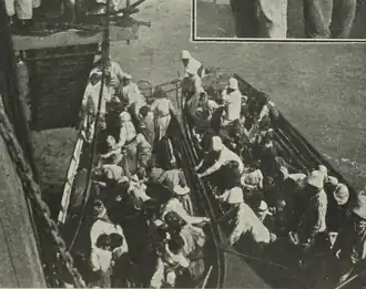 Photo de l'évacuation publiée dans le Times History of The War (1916).