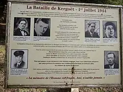 Les victimes, côté français, du combat de Kergoët.