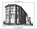Le chevet en 1842.