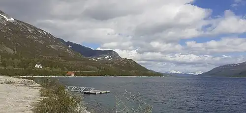 Vue du Langsundet depuis Hessfjord.