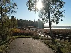 L'ancien pont en bois en 2018.