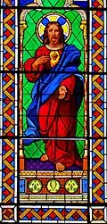 Vitrail du Sacré Cœur de Jésus.