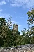 La tour du XIIe&nbsp;siècle, vestige du château des comtes de Sabran.