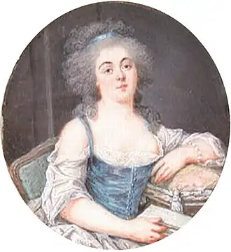 Portrait de Bathilde d'Orléans, ivoire (quatrième quart du XVIIIe&nbsp;siècle)