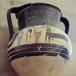 Cratère mycénien, Helladique récent, XIIe&nbsp;siècle&nbsp;av. J.-C.