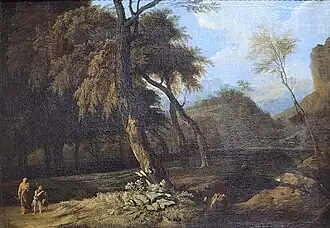 Laurent de la Hyre (1606-1656), Abraham et son fils se rendant au lieu du sacrifice, huile sur toile (47 x 68 cm), don de Ligeret du Cloiseau en 1851 au musée de Semur-en-Auxois