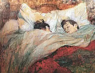 Le Lit (1893), huile sur toile (54&nbsp;×&nbsp;70,5&nbsp;cm), Paris, musée d'Orsay.