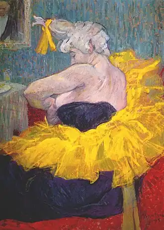 La Clownesse Cha-U-Kao (1895), huile sur carton (64&nbsp;×&nbsp;49&nbsp;cm), Paris, musée d'Orsay.