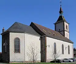 Côté ouest de l'église.