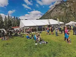 La base-vie de Cimabanche, sur l’édition 2021, au km 67,1.