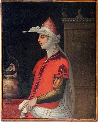 Cléopâtre l'Alchimiste, par Lavinia Fontana (vers 1585 ou 1605).