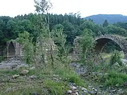 Ruines du vieux pont sur la Loire.