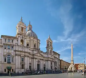 Église Sainte-Agnès en Agoneet obélisque de la piazza Navona