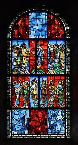 Vitrail de l'Ascensioncathédrale Saint-Julien du Mans.