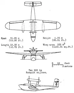 Description de l'image LeO H-24.01 3-view NACA Aircraft Circular No.110.jpg.