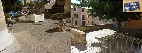 Esplanade Mademoiselle Dol - Parvis de l'église.