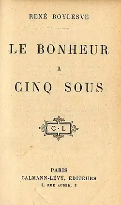 Image illustrative de l’article Le Bonheur à cinq sous