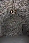 Voûte de la première salle du donjon XIe&nbsp;siècle.