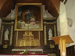 L'autel de l'église de Châtenet-en-Dognon, "Stabat Mater" (1844) de Victor Casimir Zier, don de Napoléon III (1869).