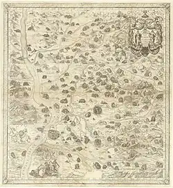 Carte du Comptat Venaissin par Jean Bonfa.