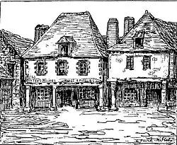 L'hôtel des Trois-Piliers du Faouët (détruit en 1878), lieu de réunion de la bande des Finefont.