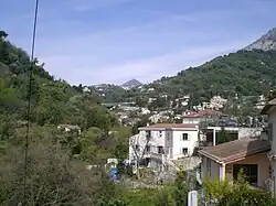 La vallée étroite du Fossan à Menton.