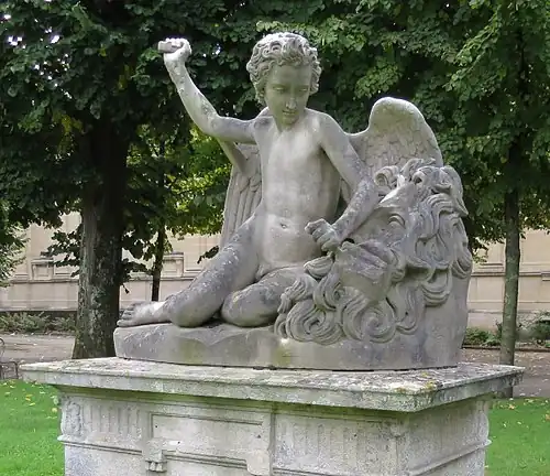 Le Génie de la sculpture dégrossissant le masque de Jupiter (1838), musée des Beaux-Arts de Bordeaux.