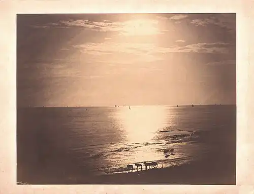 Soleil au Zénith (vue depuis la rade du Havre), 1856. Bibliothèque municipale du Havre. En ligne sur Nutrisco.