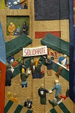 Distribution de tracts en solidarité avec les grévistes