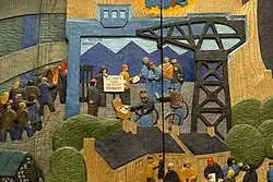 Distribution de tracts en solidarité avec les grévistes