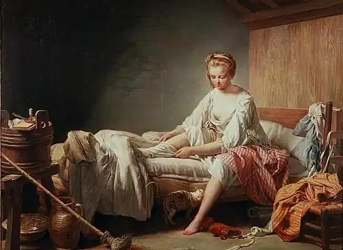 Nicolas-Bernard Lépicié,Le Lever de Fanchon (1773).