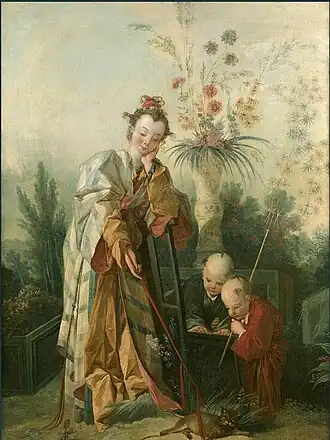 François Boucher, Le Mérite de tout pays, 1742-1745, huile sur toile, 105,5× 80 cm.