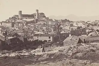 Le Suquet et la campagne cannoise dans les années 1850.