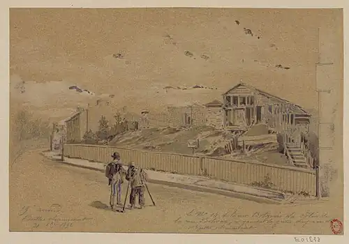 Le no&nbsp;14 en 1892 (dessin de Jules-Adolphe Chauvet).